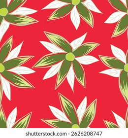 seamless vector small flowers pattern on white background