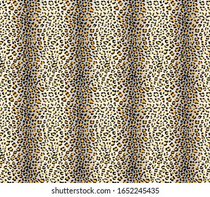 Seamless Vector. Small Leopard animal skin with gradient background. Vertical composition work. Repeatable ready template.