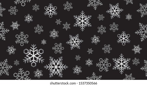 Seamless vector snow background illustration with text space. Horizontally and vertically repeatable. 