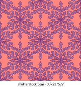 Seamless Vector Snowflakes MandalaPattern