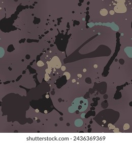 Seamless Vector Splatter Pattern Browns Earthtones