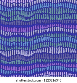 Seamless vector spots and strokes blue colours pattern for fabric, textile, wrapping, ceramic
