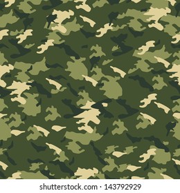 Seamless vector square camouflage series in scheme - Green