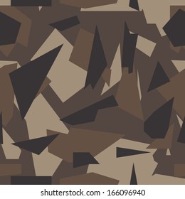 Seamless vector square camouflage series - Brown