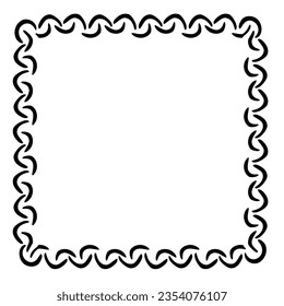 seamless vector square hand draw sketch floral border
