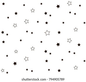 Seamless vector stars background. Stars pattern.