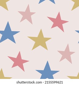 Seamless vector stars pattern. Background for design, fabric, textile, cover, wrapping.