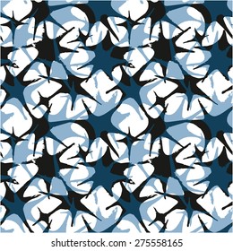 Seamless vector stars shape pattern, hand drawn watercolor brush grunge textured image