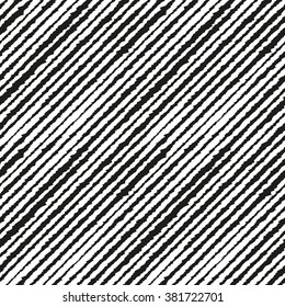 Seamless vector strip pattern. Lines with  zigzag effect black and white