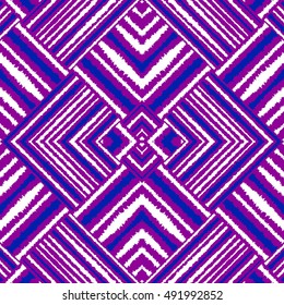 Seamless vector strip pattern with zigzag effect
