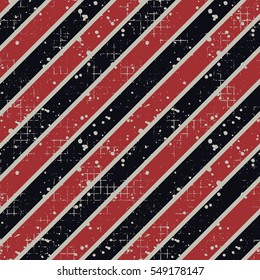 Seamless vector striped pattern. geometric background with diagonal lines. Grunge texture with attrition, cracks and ambrosia. Old style vintage design. Graphic illustration