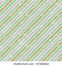 Seamless vector striped pattern. geometric background with diagonal lines. Grunge texture with attrition, cracks and ambrosia. Old style vintage design. Graphic illustration..