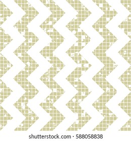Seamless vector striped pattern. geometric background with zigzag. Grunge texture with attrition, cracks and ambrosia. Old style vintage design. Graphic illustration