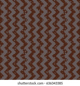Seamless vector striped pattern. Geometric background with zigzag. Grunge texture with attrition, cracks and ambrosia. Old style vintage design. Graphic illustration.
