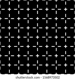 Seamless vector. Strokes, crosses motif. Blocks, figures wallpaper. Polygons, signs pattern. Rectangles, shapes ornament. Geometric background. Web design, textile print, abstract. Ethnic backdrop.