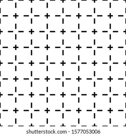 Seamless vector. Strokes, crosses motif. Rectangles, shapes ornament. Blocks, figures wallpaper. Polygons, signs pattern. Geometric background. Web design, textile print, abstract. Ethnic backdrop.