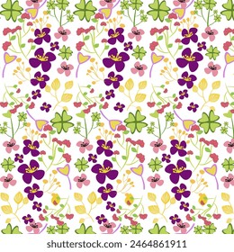 Seamless vector summer illustration pattern