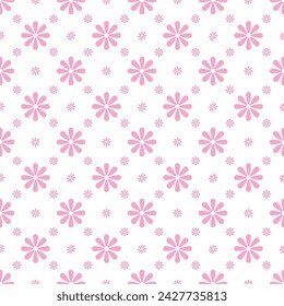 Seamless vector sweet flower pattern 