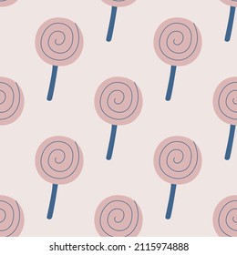 Seamless vector sweets candies pattern. Food repeat background for fabric, textile, wrapping, cover etc.