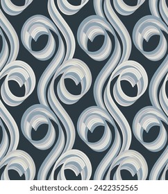 Seamless vector swirly wallpaper pattern design