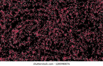 Seamless vector tangled branches with berries. Elements of design in japan style
