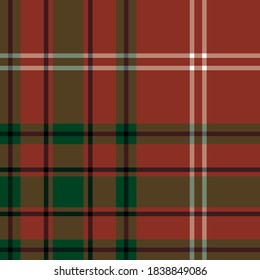 Seamless vector tartan pattern for fabric, textile, wrapping etc. Plaid background
