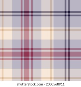 Seamless vector tartan pattern for fabric, textile, wrapping etc. Plaid background
