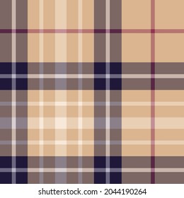 Seamless vector tartan pattern for fabric, textile, wrapping etc. Plaid background.