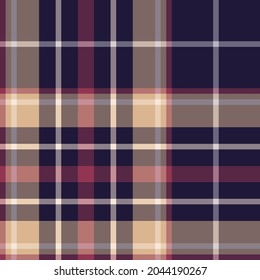 Seamless vector tartan pattern for fabric, textile, wrapping etc. Plaid background.