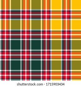 Seamless vector tartan pattern. Plaid background. Classic fashion ornate pattern. For design, fabric, textile, wrapping etc.