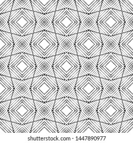 Seamless vector template. Modern geometrical minimalist texture. An abstract ornament from circles of the different size. Dotted line. To pass. Design of the card, cover, flyer, packing.