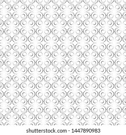 Seamless vector template. Modern geometrical minimalist texture. An abstract ornament from circles of the different size. Dotted line. To pass. Design of the card, cover, flyer, packing.