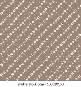 Seamless vector textile floral background with lines of flowers