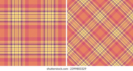 Textil vectorial sin foco de la comprobación de plaid tartán con una tela de fondo de patrón fijada en colores gradientes.
