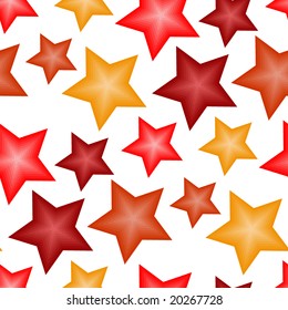 Seamless vector texture with 3d stars on white