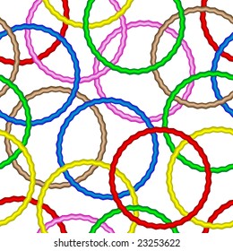 Seamless vector texture with 3d vivid rings