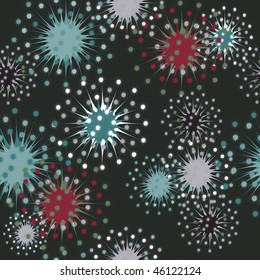 Seamless vector texture with abstract elements