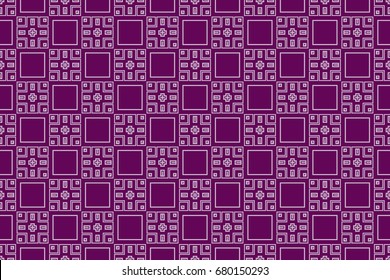 Seamless vector texture with an abstract pattern of intertwined curves, geometric shapes. For the design of greeting cards, gift packages, textile industry. purple plum color