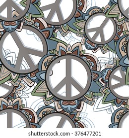 Seamless vector texture. Anti-war.