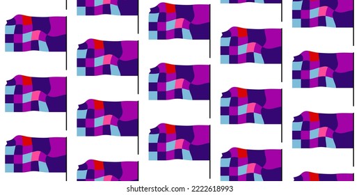 Seamless vector texture of checkerboard flags on white