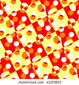 Seamless vector texture with circles and tiles