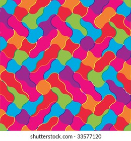 Seamless vector texture with colorful tiles