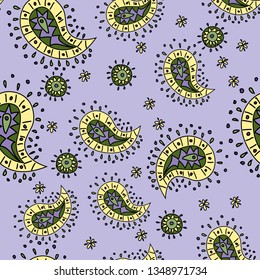 Seamless vector texture with colourful turkish cucumber