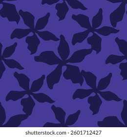 seamless vector texture cream stock flowers leaf pattern on brown background
