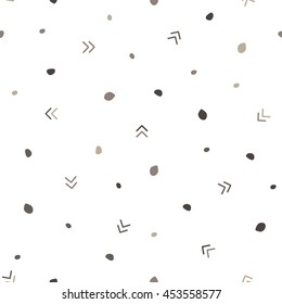 Seamless vector texture with double arrows and stains