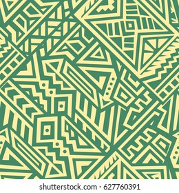 Seamless Vector Texture in Ethnic Style. Geometric endless ornament perfect for fabric, textile, t-shirt, business card and greeting card design.
