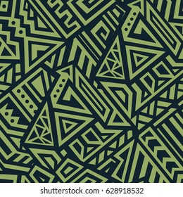 Seamless Vector Texture in Ethnic Style. Geometric endless ornament perfect for fabric, textile, t-shirt, business card and greeting card design.