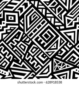 Seamless Vector Texture in Ethnic Style. Geometric endless ornament perfect for fabric, textile, t-shirt, business card and greeting card design.