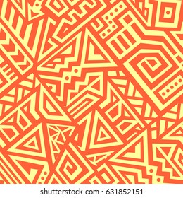 Seamless Vector Texture in Ethnic Style. Geometric endless ornament perfect for fabric, textile, t-shirt, business card and greeting card design.