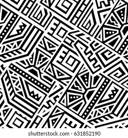 Seamless Vector Texture in Ethnic Style. Geometric endless ornament perfect for fabric, textile, t-shirt, business card and greeting card design.